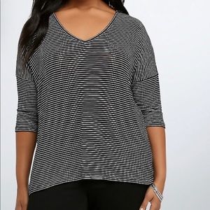 Torrid Striped Hoodie Top - Size 4X